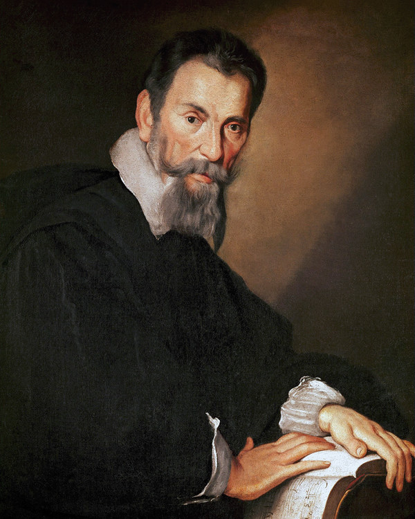 Ein Gemälde von Bernardo Strozzi von 1630 zeigt ein Porträt von Claudio Monteverdi.
