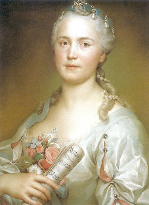 »Die Sängerin Caterina Regina Mingotti«, Gemälde von Anton Raphael Mengs um 1750
