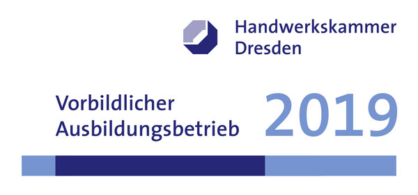 Auszeichnung als Vorbildlicher Ausbildungsbetrieb 2019 der Handwerkskammer Dresden