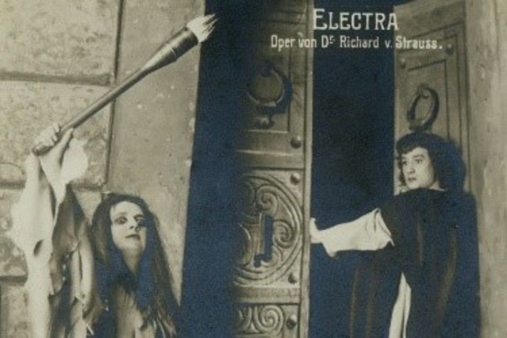Rollenfotografie von Annie Krull als Elektra, 1909