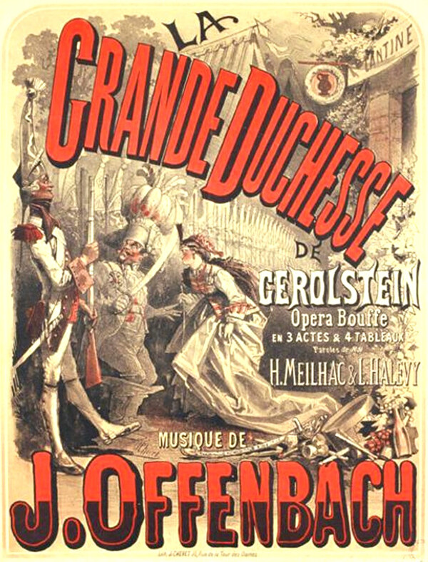 Plakat zu »Die Großherzogin von Gerolstein« von Jules Cheret Farbe 