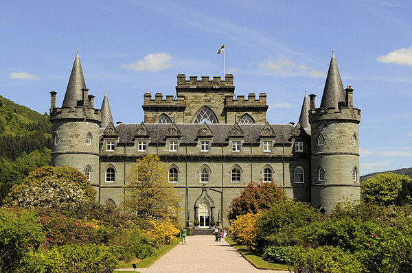 Inveraray Castle in Schottland, Familiensitz der Familie Campbell