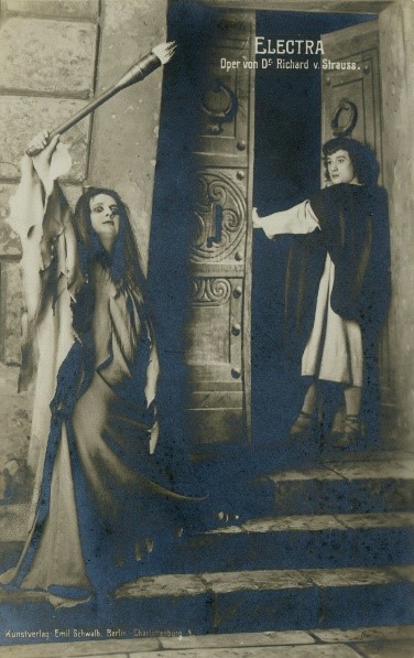 Rollenfotografie von Annie Krull als Elektra, 1909